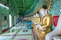 Buddha images inside of U min Thonze pagoda at Sagaing Hill