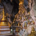 Buddha Images in Pindaya Cave - Myanmar (Burma) Royalty Free Stock Photo