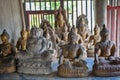 Buddha images at Wat Mahathat Temple in downtown Yasothon, northeastern Isan province of Thailand