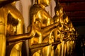 Buddha images in the Wat Pho Buddhist temple complex in Bangkok Royalty Free Stock Photo