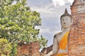 Buddha images, Wat Yai Chai Mongkol, Ayutthaya,Thailand. Royalty Free Stock Photo
