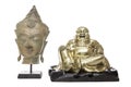 Buddha and the laughing monk Royalty Free Stock Photo