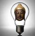 Buddha in a light bulb Royalty Free Stock Photo