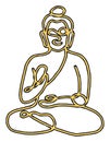 Buddha line drawing Royalty Free Stock Photo