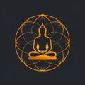 Buddha logo Icon Graphic illustrations Royalty Free Stock Photo