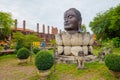 Buddha in a lotus flower monument. Thailand, Ayutthaya