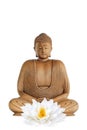 Buddha and Lotus Lily Flower