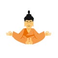 Buddha lotus pose yoga isolated. zen and relaxation. Indian god