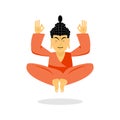 Buddha meditating. Buddha on white background. Indian god buddha Royalty Free Stock Photo