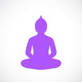 Buddha meditation vector icon Royalty Free Stock Photo