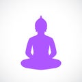 Buddha meditation vector icon