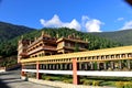 Buddha monastery and Prayer wheels with blue sky at Dirang,Arunachal Prodesh,India Tourist attraction of Buddha architecture,North Royalty Free Stock Photo