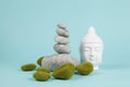 Buddha moss rock and zen