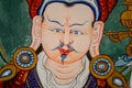 Buddha Padmasambhava portrait Tibetan thangka painting, medicine Buddha Royalty Free Stock Photo