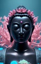 Buddha portrait, god statue. Fashionable background for design projects.