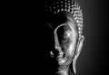 Buddha portrait isolated.