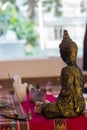 Buddha positioned on the altar in yoga class and local meditation