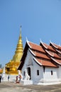 Buddha Relics in golden chedi of Wat Phra That Chae Haeng temple