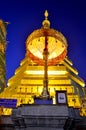 Buddha Relics in Golden chedi of Wat Phra That Cho Hae temple