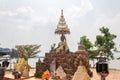 Buddha religion By sea in middle payao lake