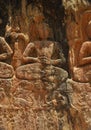 Buddha rock statue in Gyalwa Ringna which is located in Padum Royalty Free Stock Photo