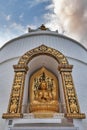 Buddha`s image in dharmachakra mudra
