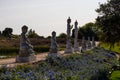 Buddha sculpture at BacalhÃÂ´a Buddha Eden, asian style garden, Quinta dos Loridos, Bombarral, Portugal, September 10, 2020 Royalty Free Stock Photo