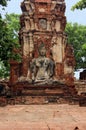 Buddha sculpture made of stone at Wat Phra Sri Sanphet. Ayutthaya, Thailand. Royalty Free Stock Photo