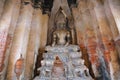 Buddha sculpture in Wat Prha Mahathat Temple in Ayutthaya.