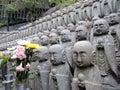 Buddha sculptures at Hase-dera temple in Kamakura, Japan Royalty Free Stock Photo