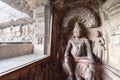 Buddha Sculptures Inside Indra Sabha Jain Temple at Ellora Caves Royalty Free Stock Photo