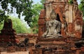 Beautiful Buddha sculptures made of stone at Wat Phra Sri Sanphet. Ayutthaya, Thailand. Royalty Free Stock Photo