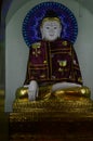 Buddha seated Statue at Shwedagon Pagoda.