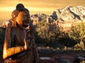 Buddha Sedona Sunset Royalty Free Stock Photo