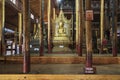 Buddha Shrine - Inside the Nga Phe Kyaung Monastery, Taunggyi, Royalty Free Stock Photo
