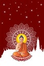 Buddha Siddhartha gautama sit on lotus Royalty Free Stock Photo