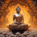 Buddha Siddhartha Shakyamuni meditating Royalty Free Stock Photo