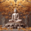 Buddha Siddhartha Shakyamuni meditating Royalty Free Stock Photo