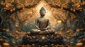 Buddha Siddhartha Shakyamuni meditating Royalty Free Stock Photo