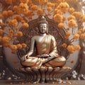 Buddha Siddhartha Shakyamuni meditating Royalty Free Stock Photo