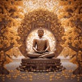 Buddha Siddhartha Shakyamuni meditating Royalty Free Stock Photo