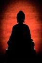 Buddha silhouette Royalty Free Stock Photo