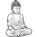 Buddha sitting in lotus pose