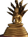 Meditating Buddha protected by King Naga Royalty Free Stock Photo