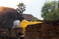 Buddha sleep at watyai chaimongkol in ayutthaya Royalty Free Stock Photo