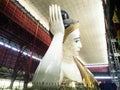 Buddha sleeping, buddha statue in myanmar temple, Shwethalyaung reclining buddha, Bago, Myanmar Royalty Free Stock Photo