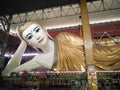 Buddha sleeping, buddha statue in myanmar temple, Shwethalyaung reclining buddha, Bago, Myanmar Royalty Free Stock Photo