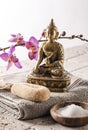Buddha for spirituality at home spa Royalty Free Stock Photo