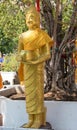 Buddha. Standing buddha with a raised hand with an open palm at Phrathat Kham Kaen,Khon Kaen,Thailand