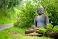 Buddha statue at the Alii Kula Lavender Farm on Maui, Hawaii Royalty Free Stock Photo